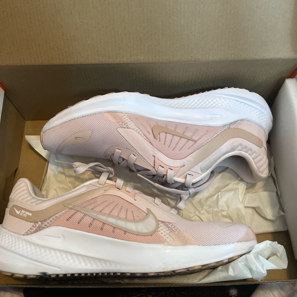 Nike Pink and White Air Max Sneakers